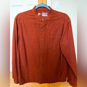 Muji Flannel Shirt - Grandpa Collar